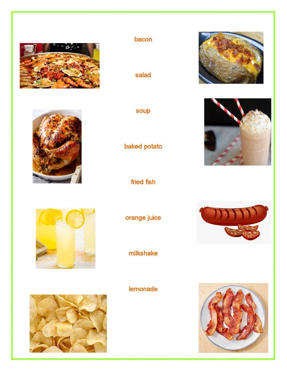 Cafeteria vocabulary