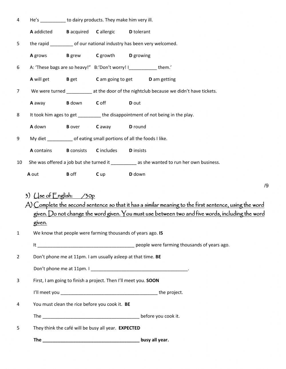 FCE - Follow-up Units 5 & 6