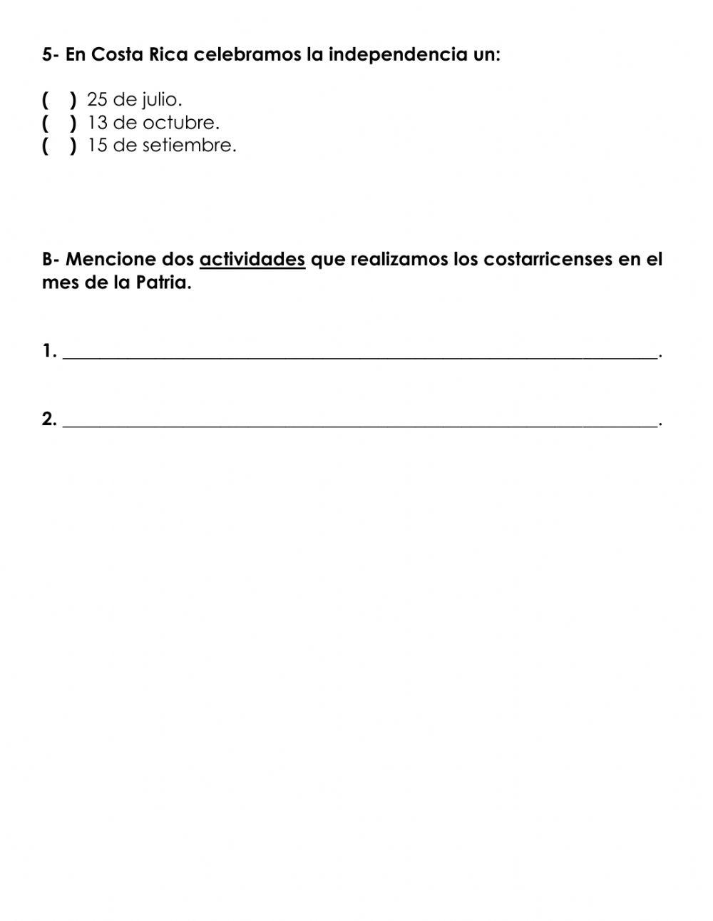 Independencia de Costa Rica