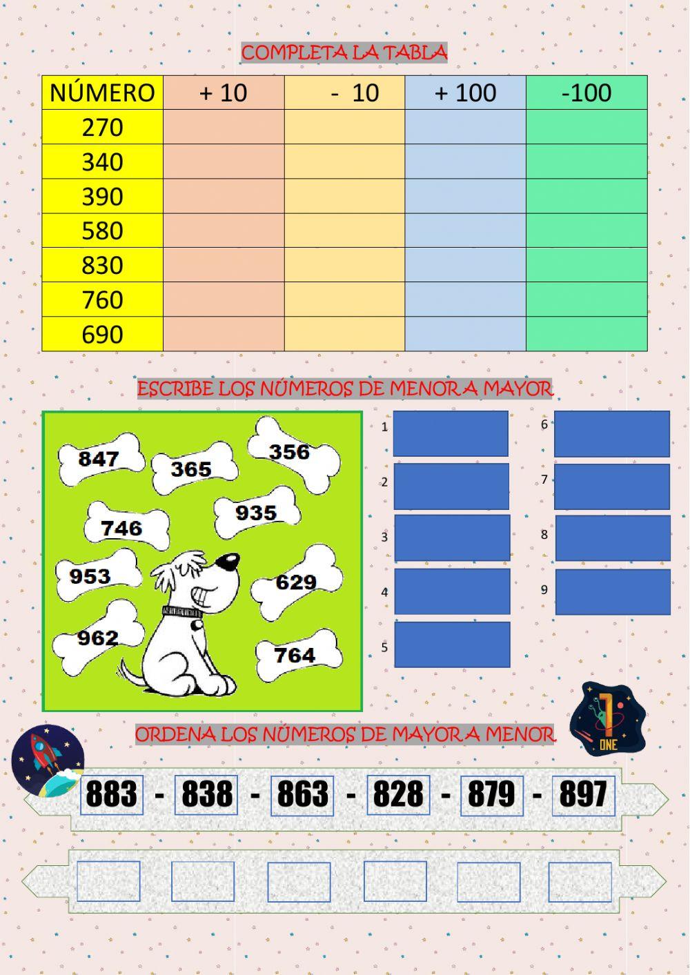 Numeración 3 cifras