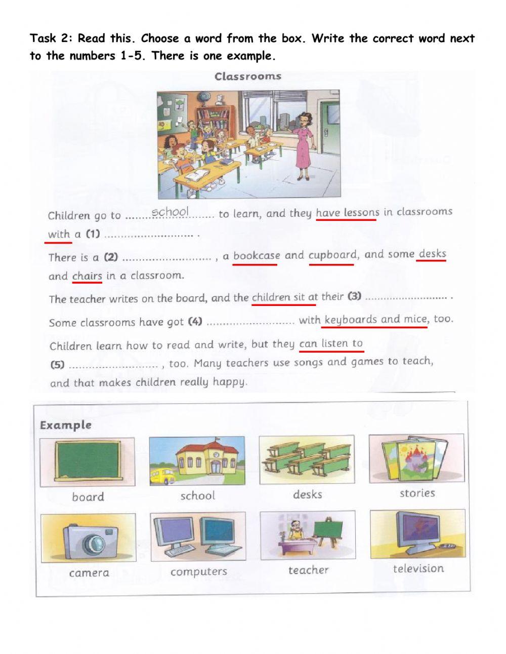 Starters practice: Clothes vocabulary - Reading part 4