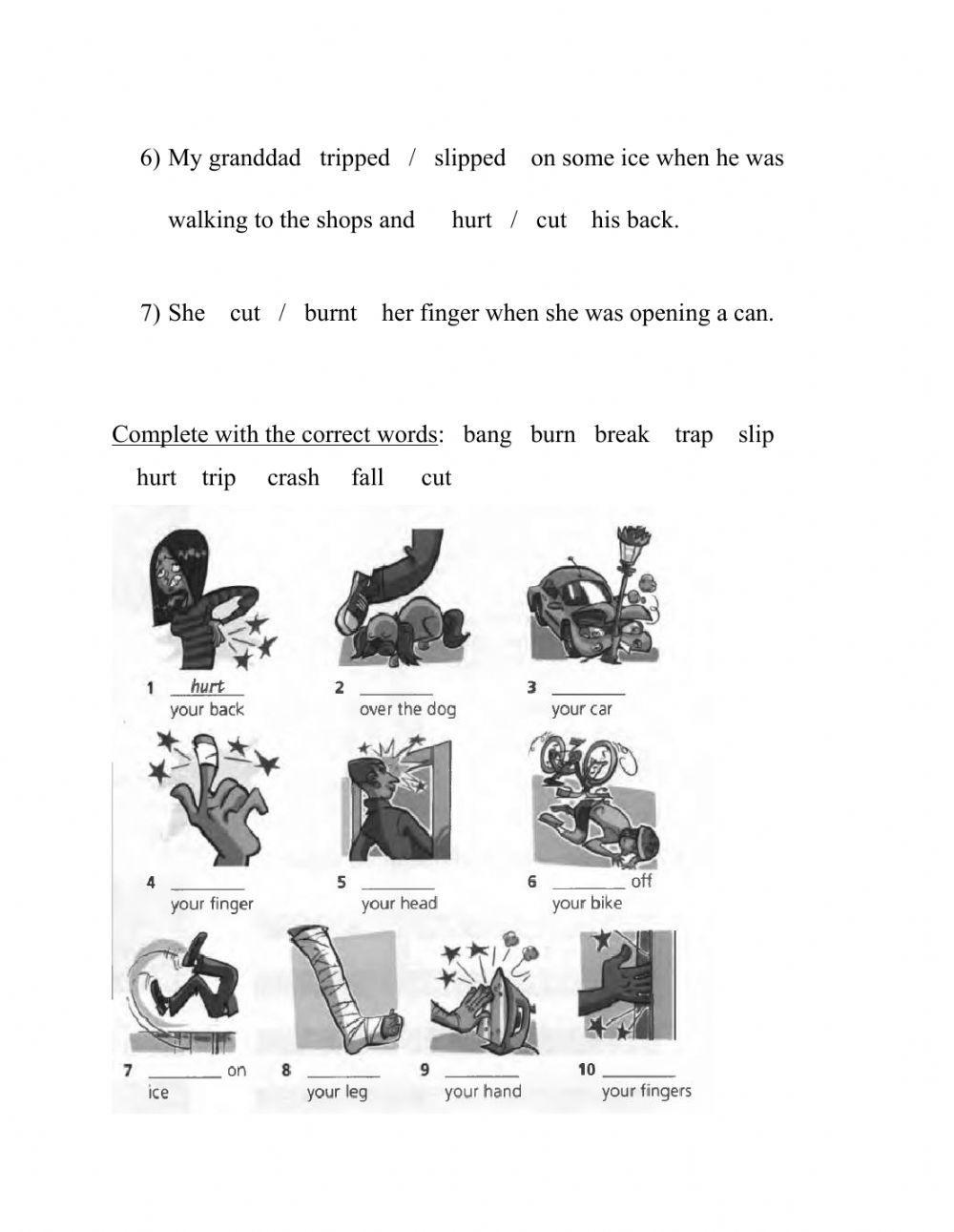 Accidents and injuries