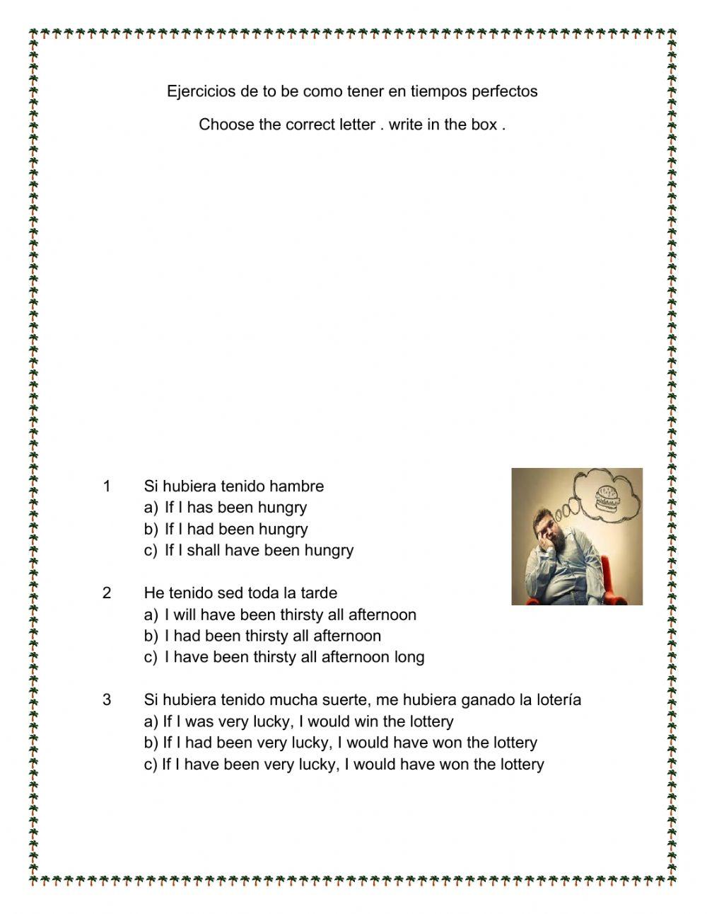 Perfect tenses exercises.