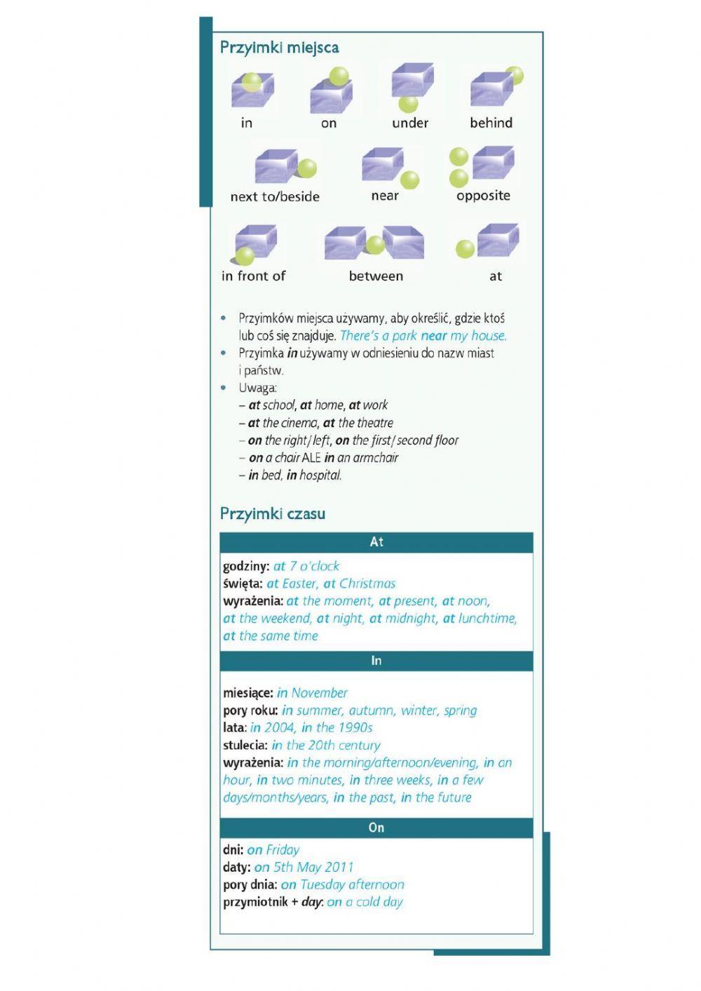 E8 U2 Miejsce zamieszkania Grammar