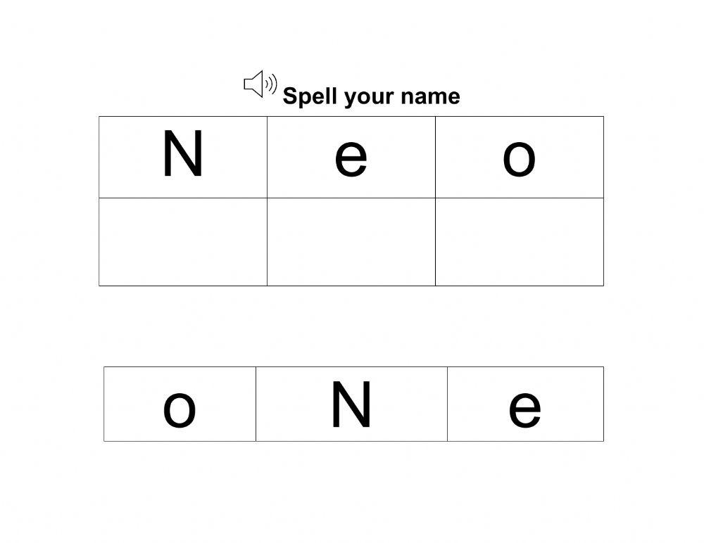 Spell Neo worksheet | Live Worksheets