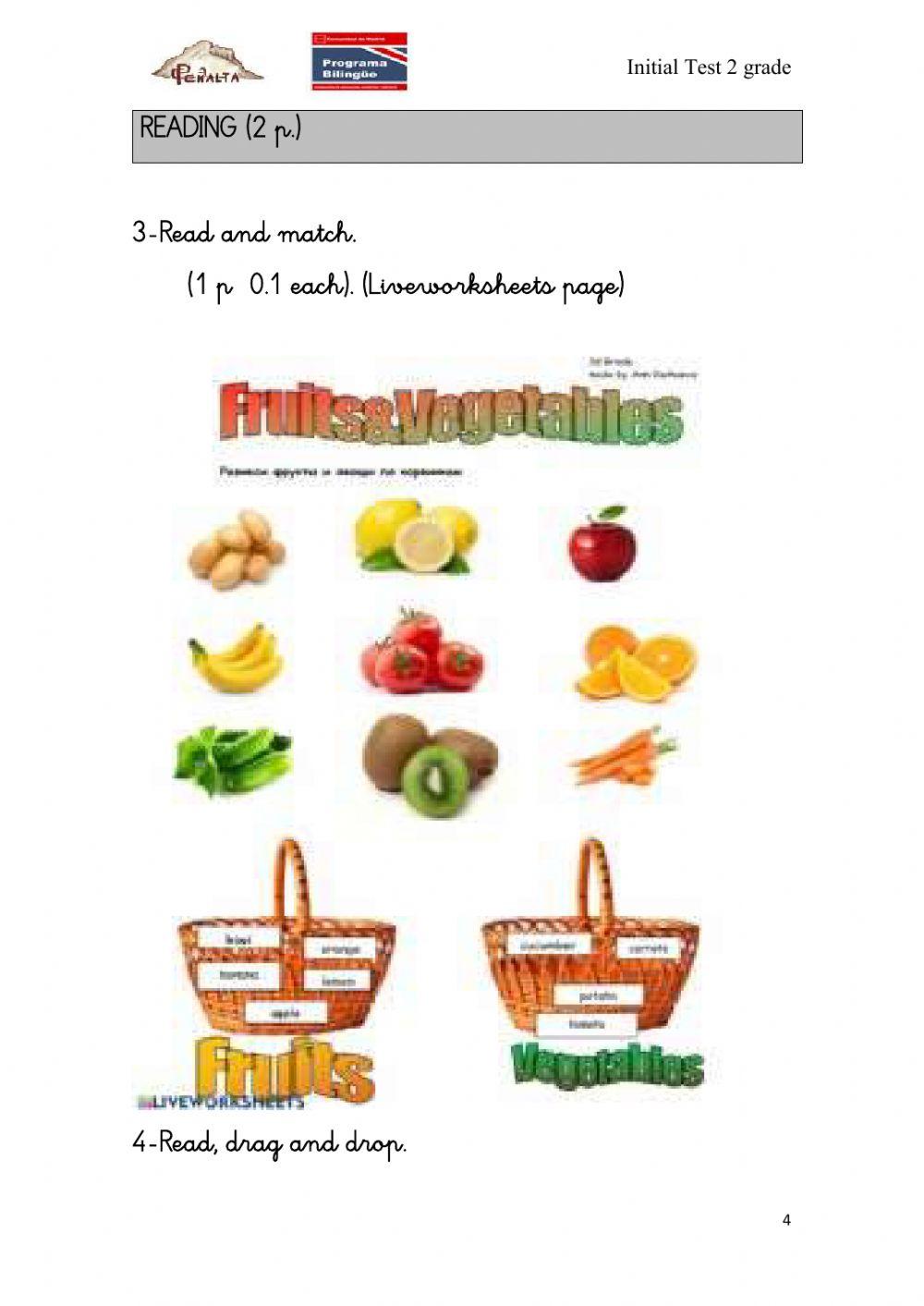 Initial Test 2nd Grade