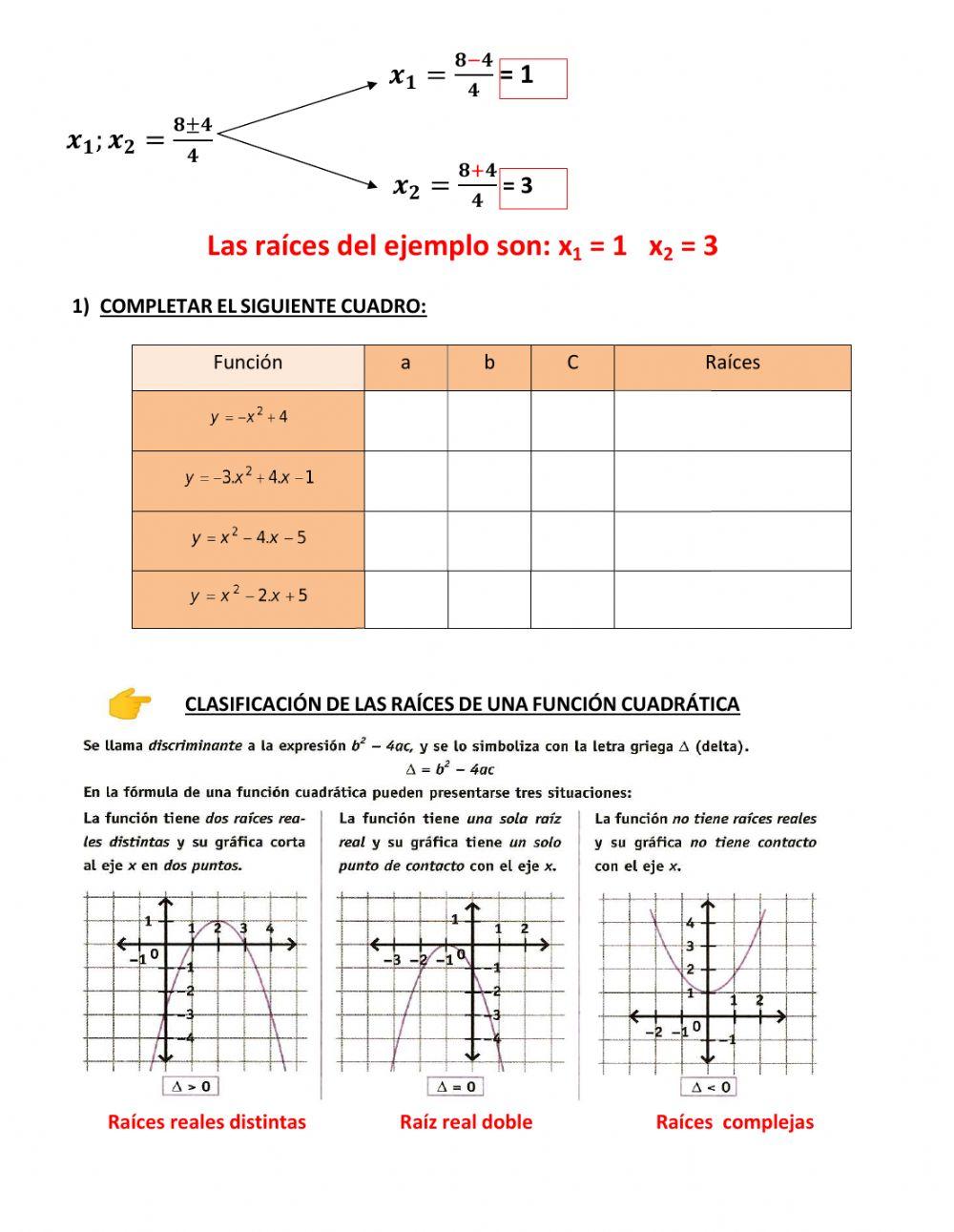 Función Cuadrática (Parte B)