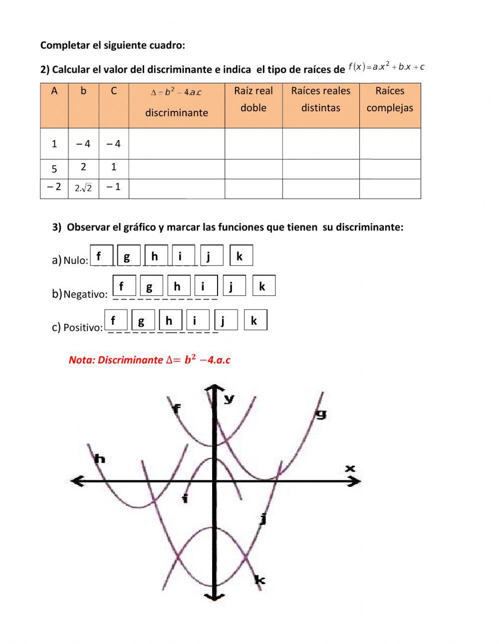 Función Cuadrática (Parte B)