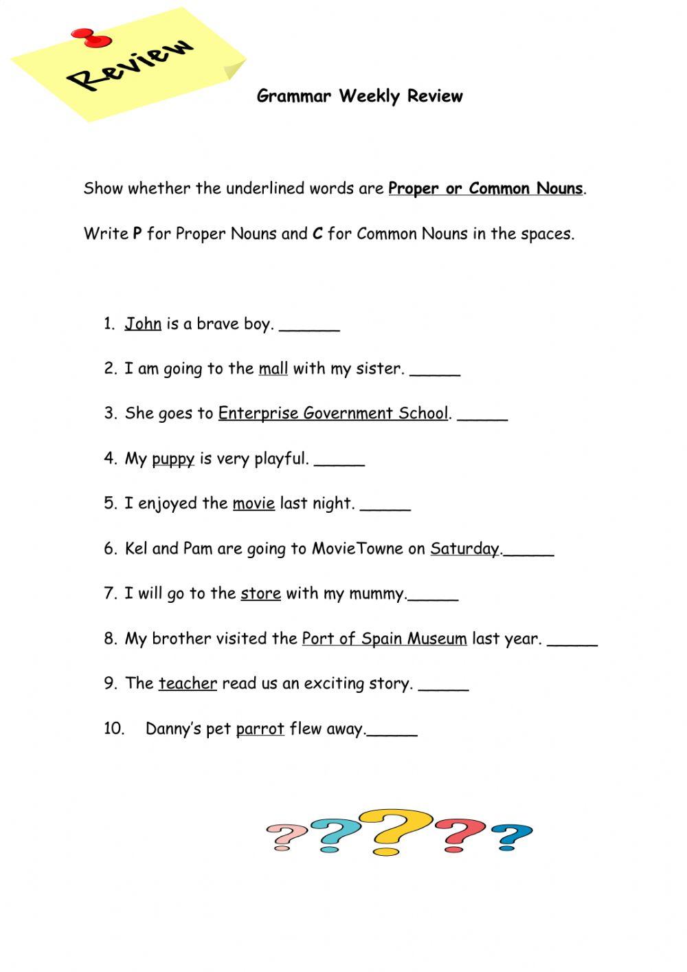 Proper & Common Nouns