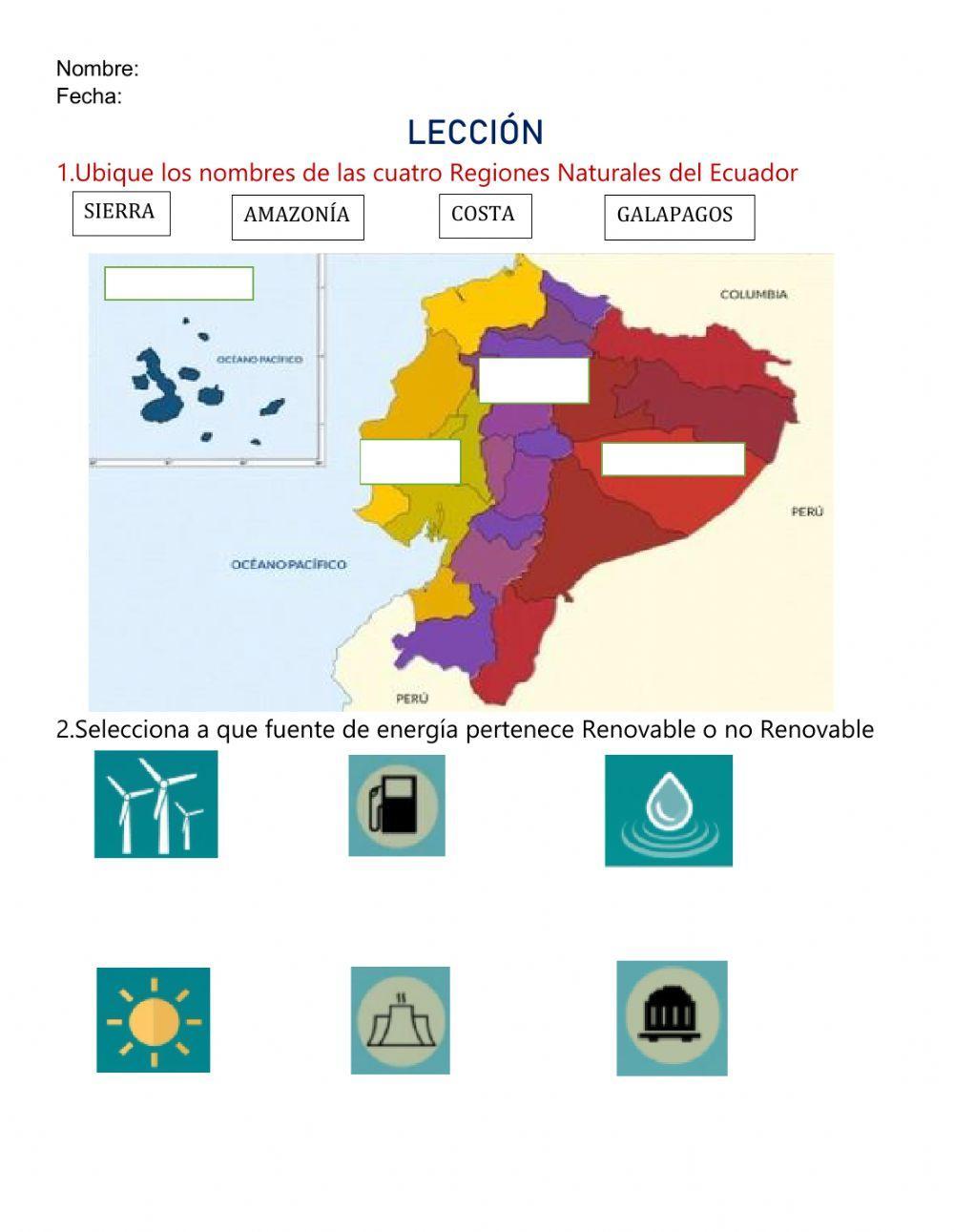 Desastres Naturales Regiones del Ecuador