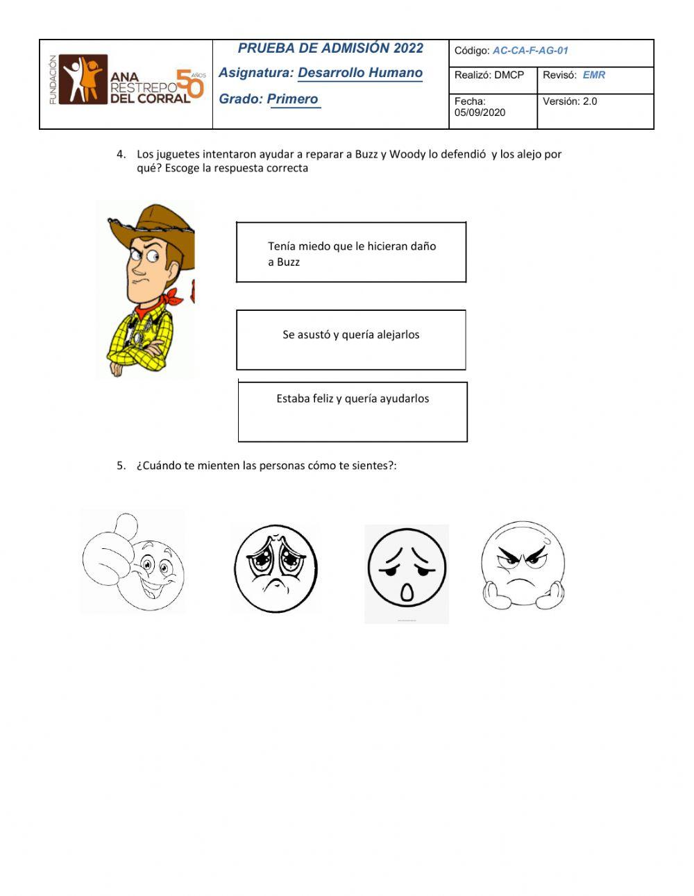 Admisión Desarrollo Humano Primero