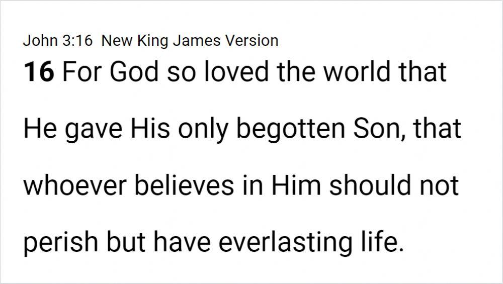 John 3:16 memory verse
