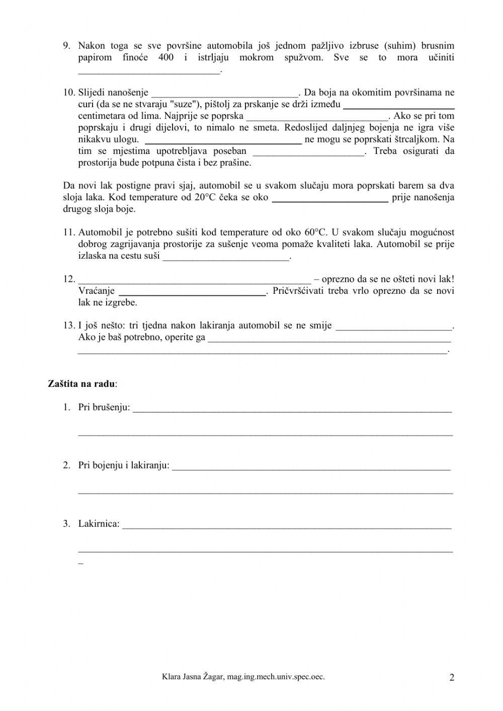Vježba 3 - Lakiranje vozila