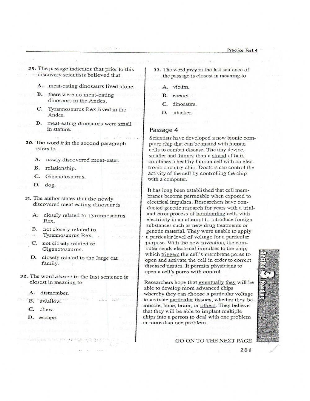 Esli Toefl Reading Section. 2020