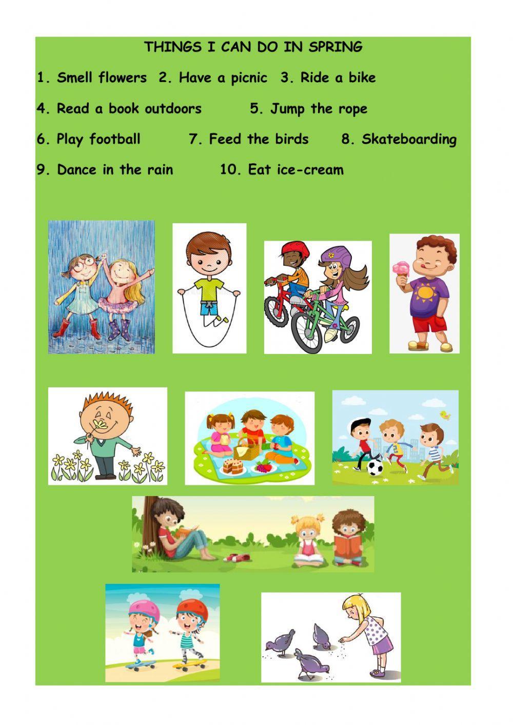 Things I can do in spring