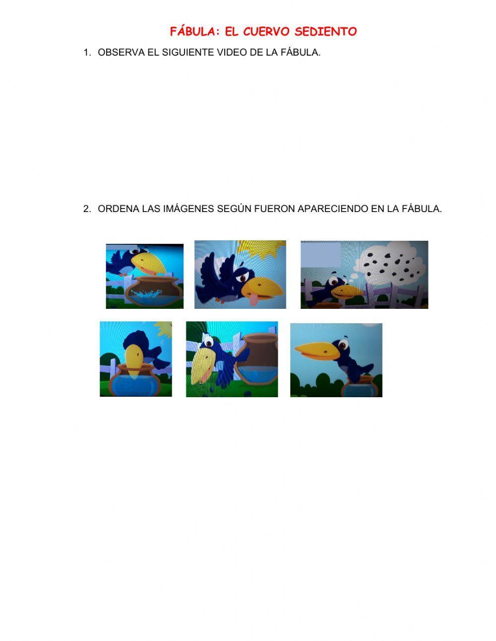 Fábula: El cuervo sediento