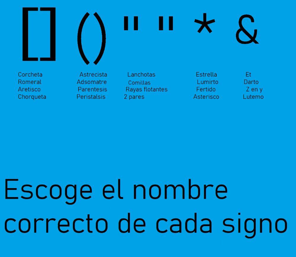Nombre de cada signo