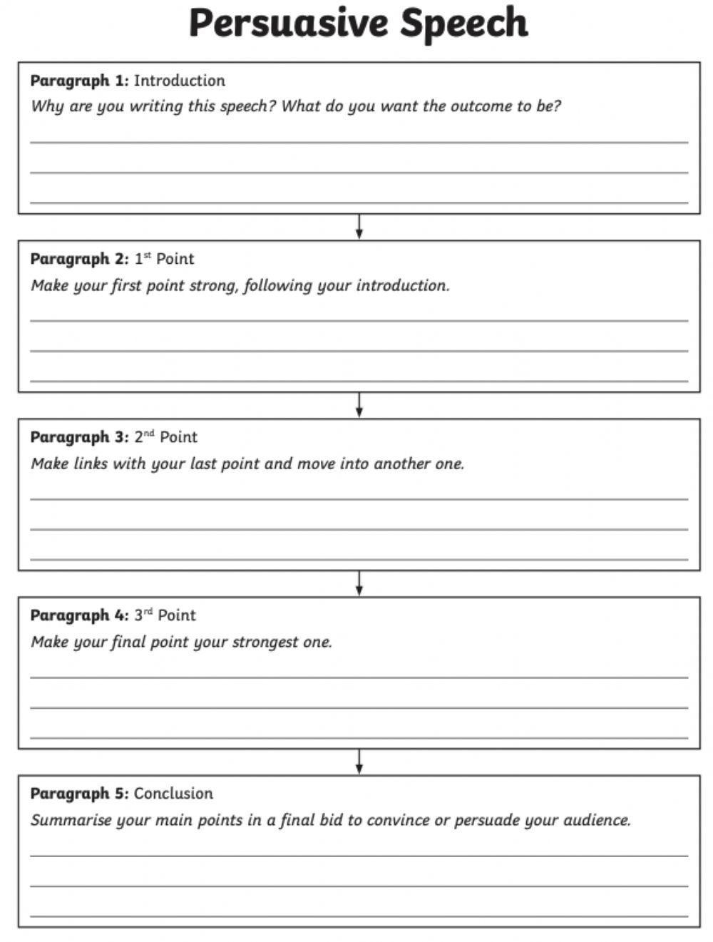 Persuasive speech