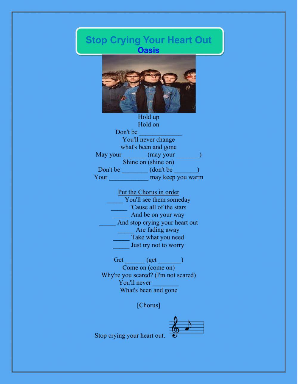 Stop crying your heart out