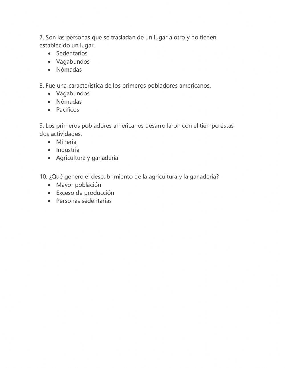 El poblamiento de América