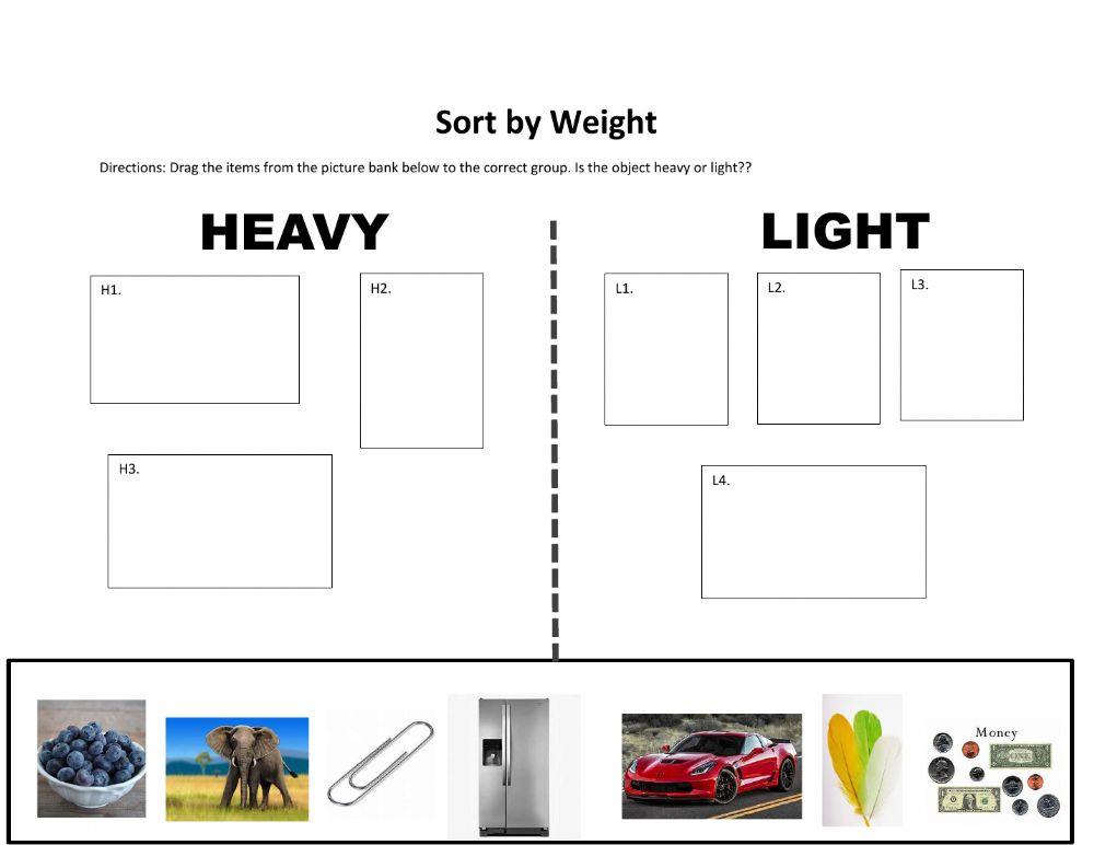 Sort by weight