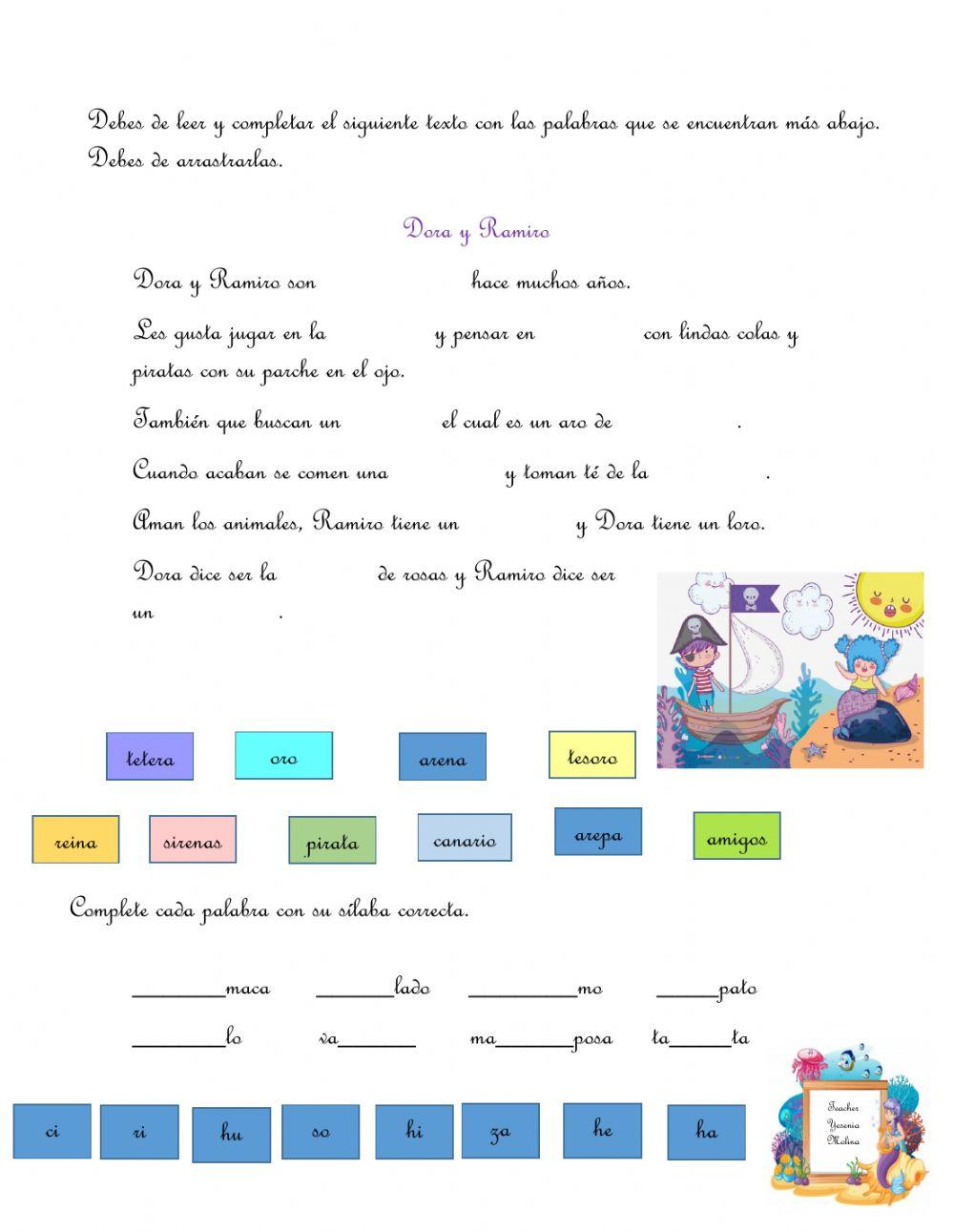 Formación de palabras y oraciones