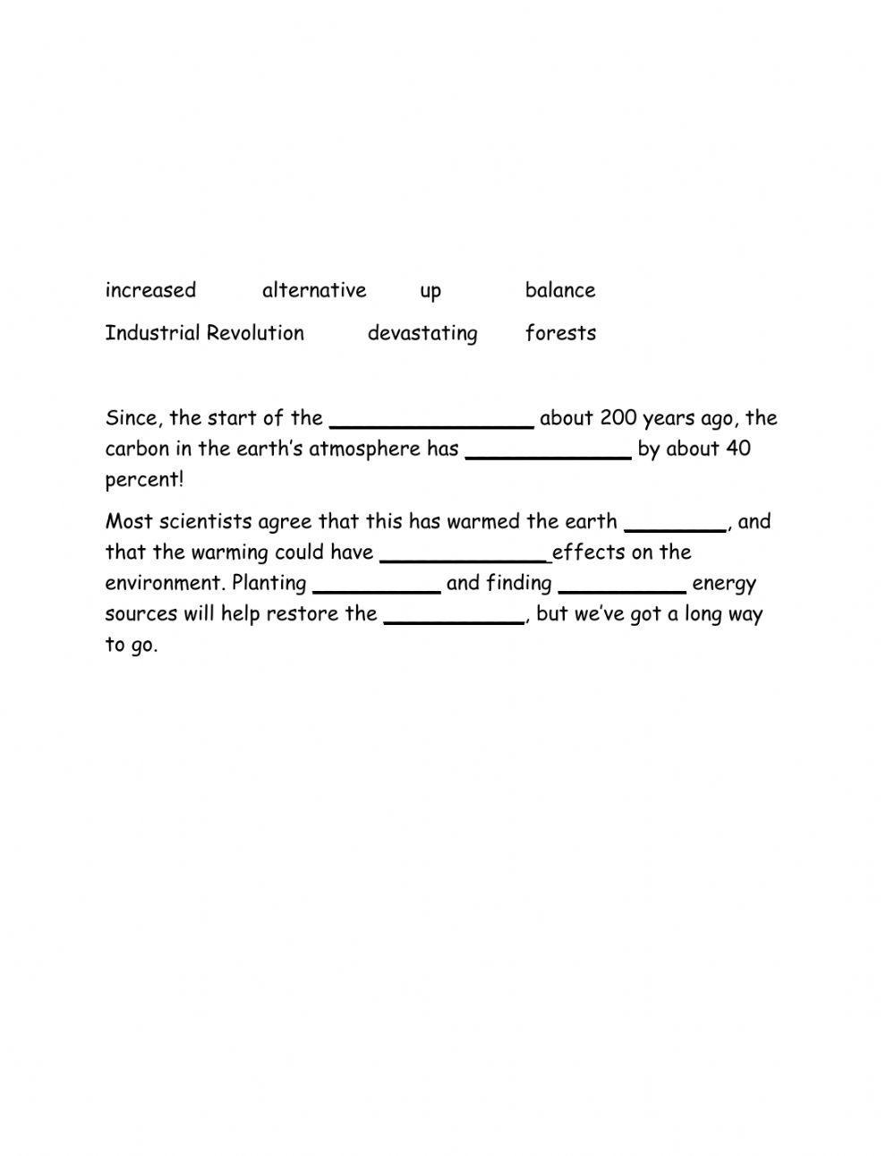 Carbon Cycle BrainPop Video Notes