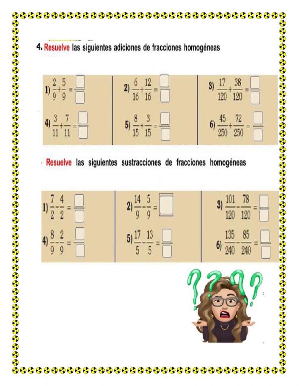 Fracciones homogéneas