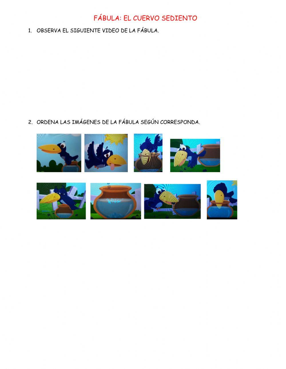 Fábula: El cuervo sediento