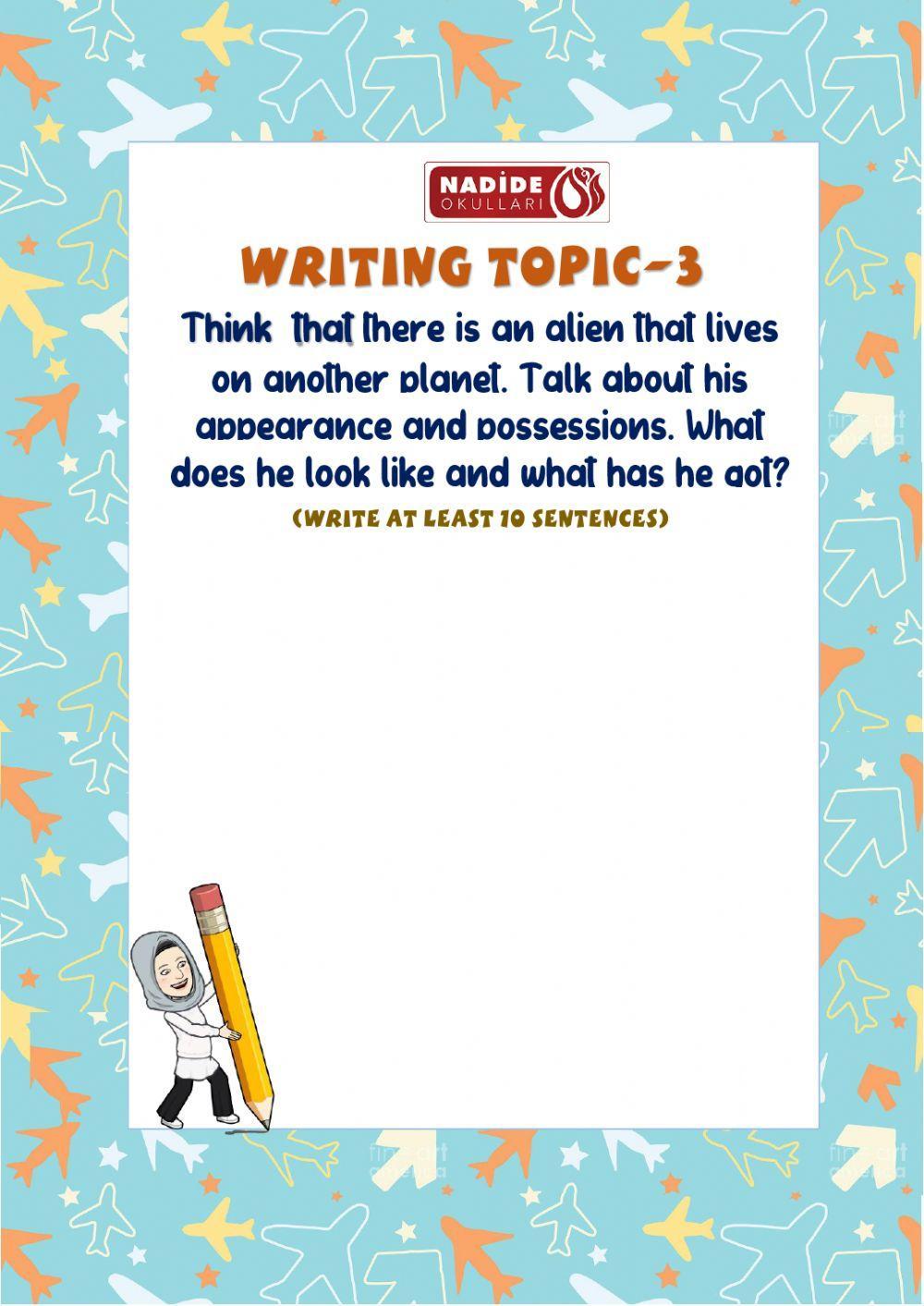 Writing-3 for 5th Grades