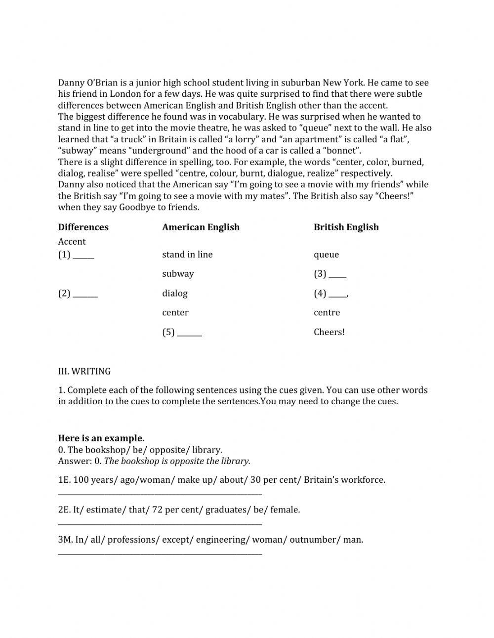 Lớp 9 - Kiểm tra cuối kỳ