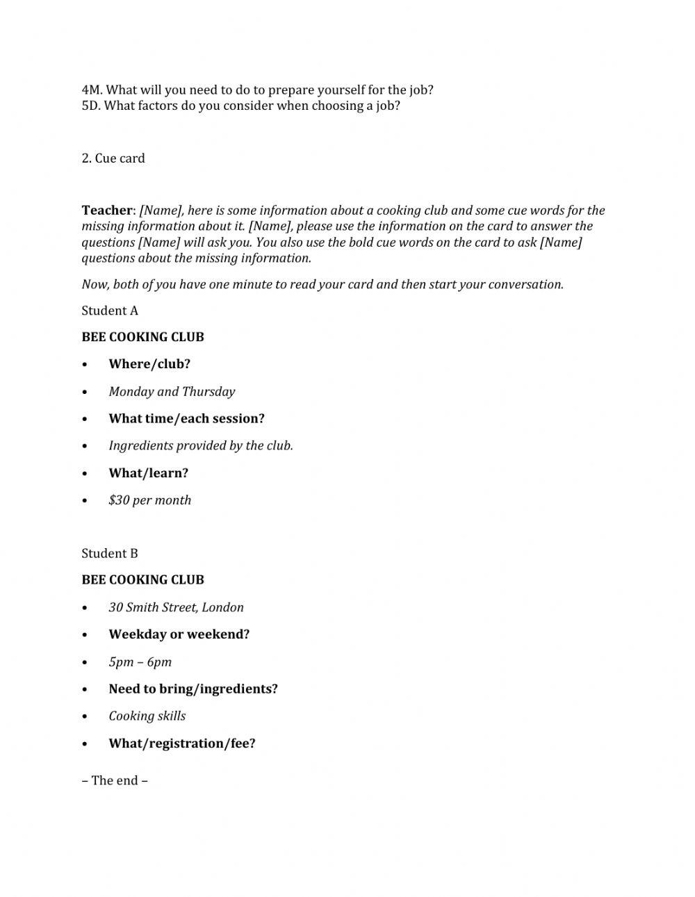 Lớp 9 - Kiểm tra cuối kỳ