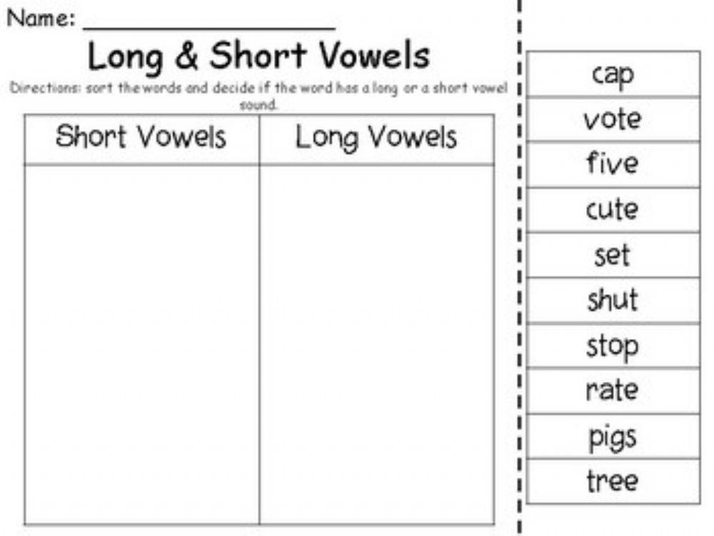 Long and short vowel