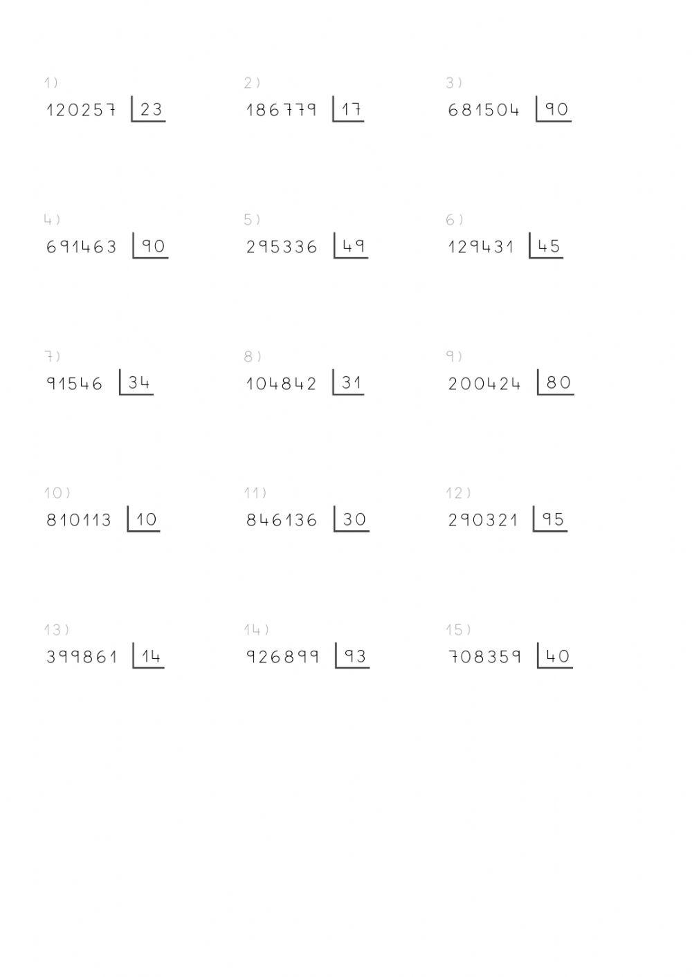 Divisiones dos cifras