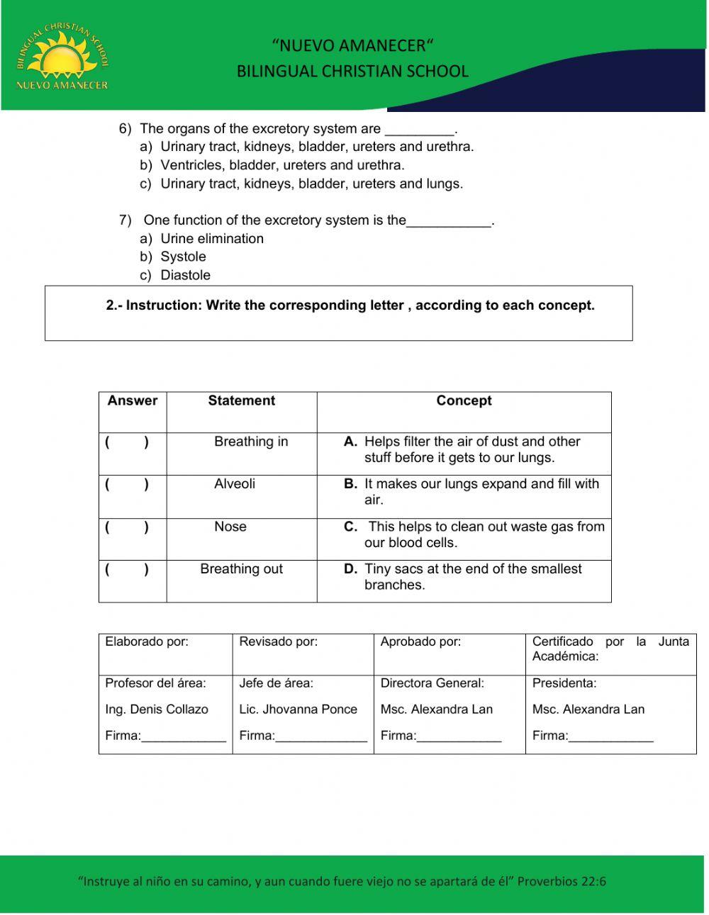 Science Diagnostic Test 6th Grade