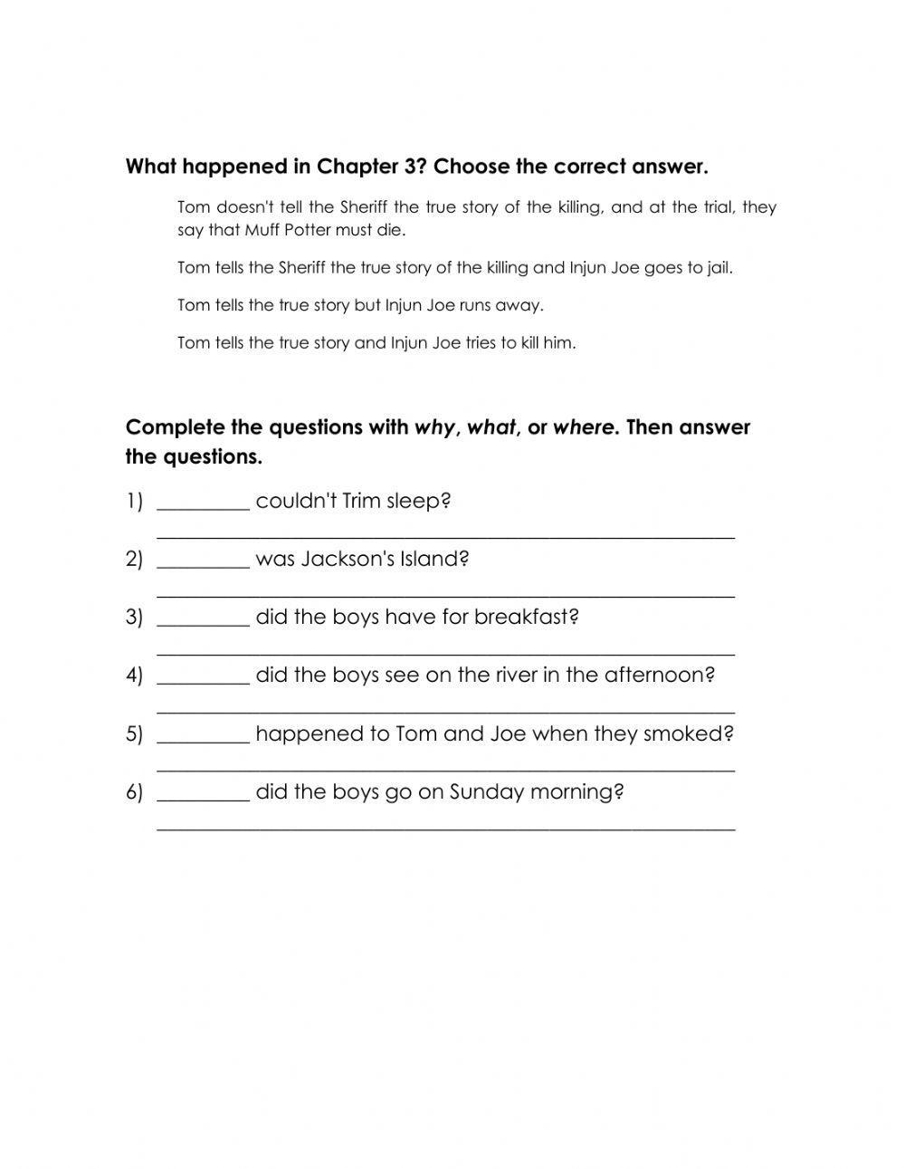 Adventures of Tom Sawyer Chapter 3