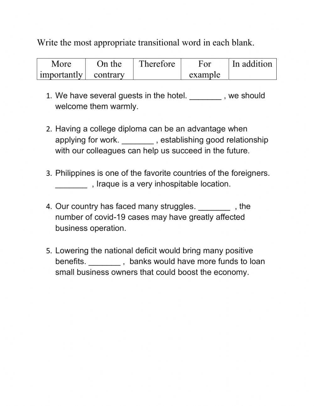 369821 Transitional words bingricamata