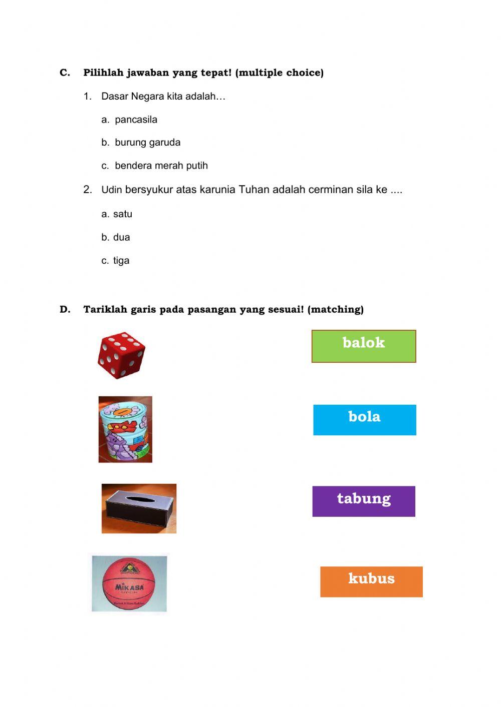 Pembelajaran Tematik Kelas 1