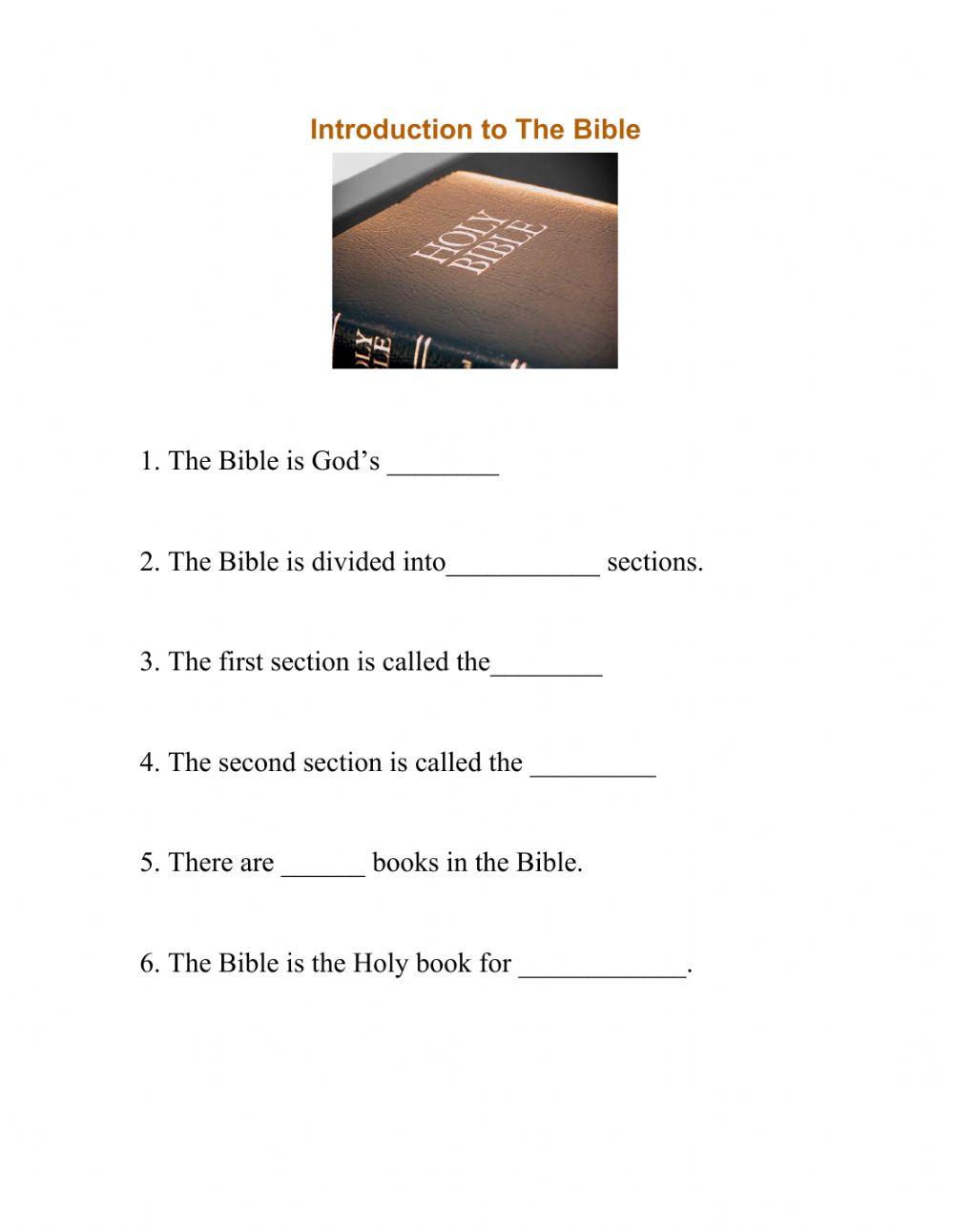 Introduction to The Bible