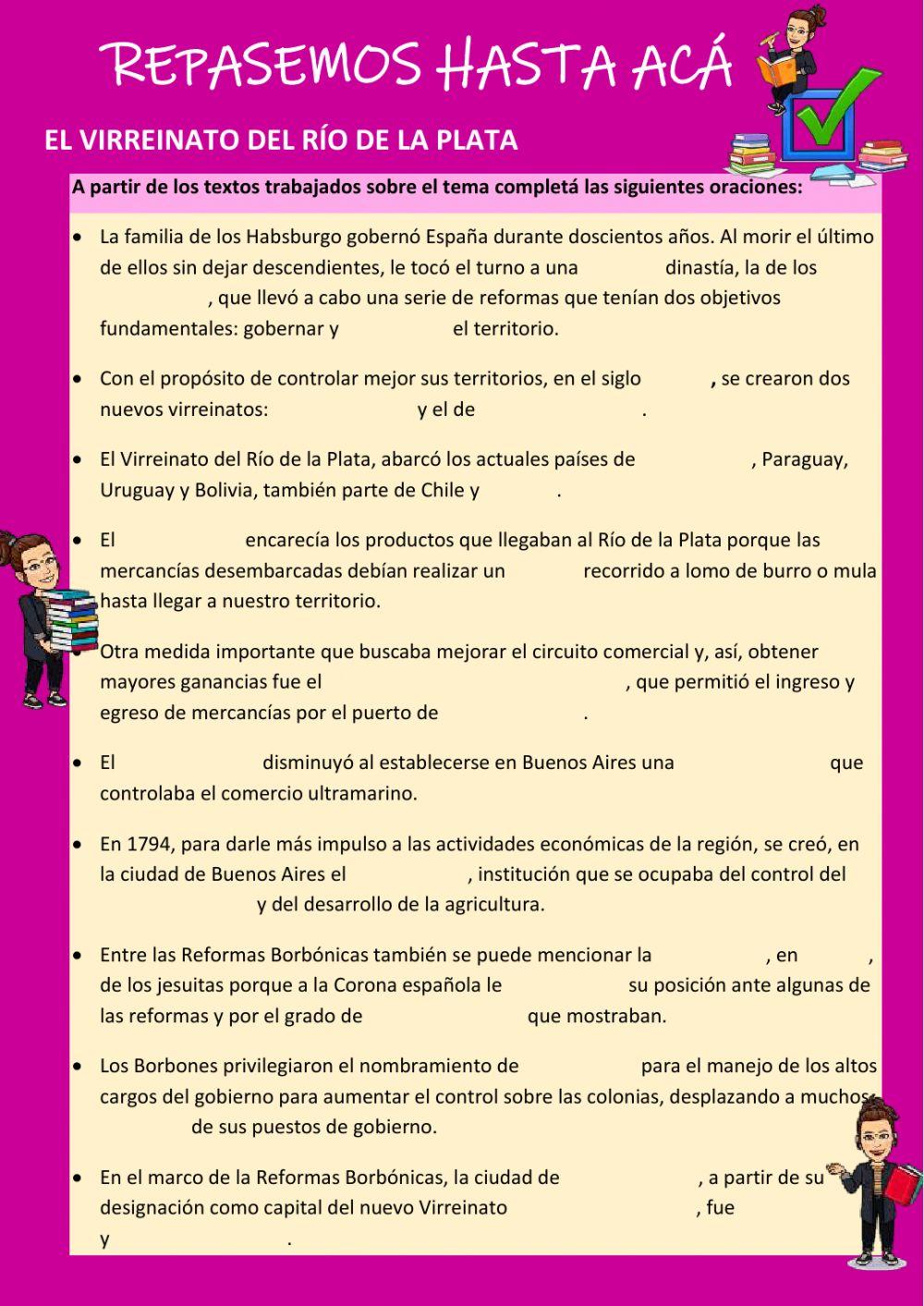 El Virreinato del Río de la Plata - Repaso