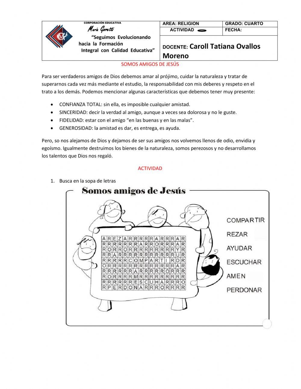 Somos amigos de Jesús