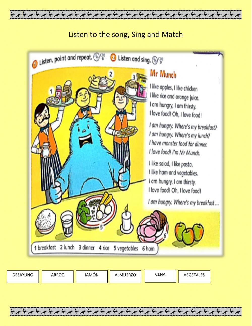 Matching activity and Listening Matching activity and Listening