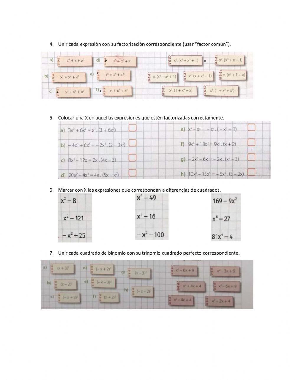 Expresiones algebraicas