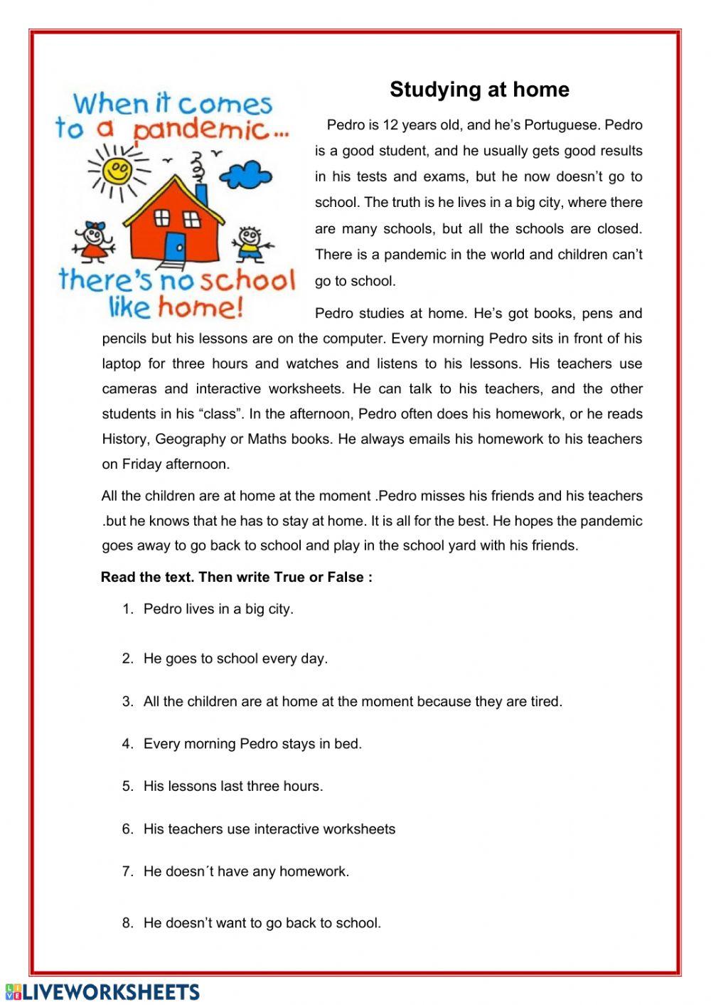 Extension Task : Reading Comprehension