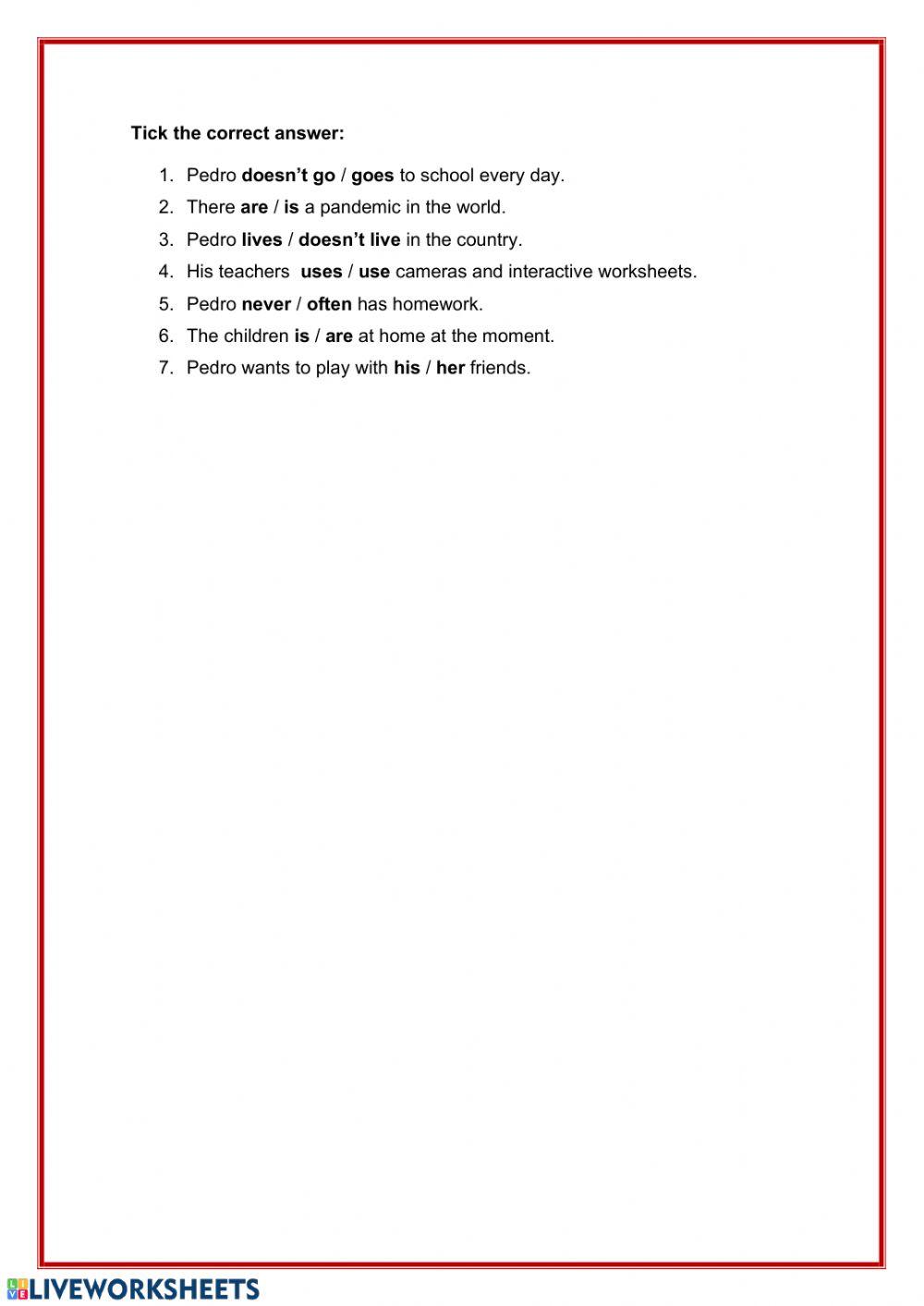 Extension Task : Reading Comprehension