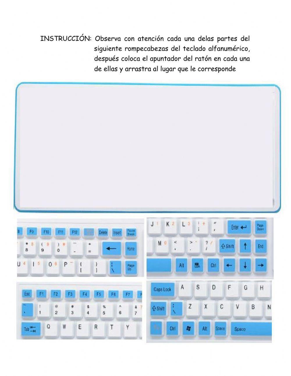 Rompecabezas teclado alfanumérico
