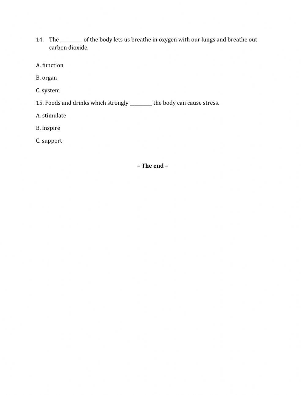 Lớp 10 - Kiểm tra 15 phút - Kỹ năng Nói + Từ vựng số 1