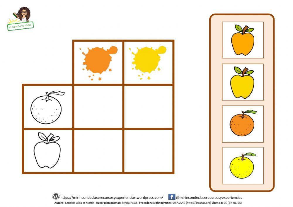 Tabla de doble entrada: otoño