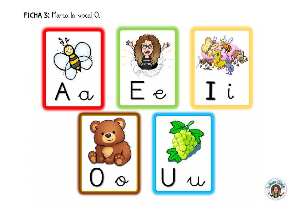 Repasamos las vocales en mayúsculas