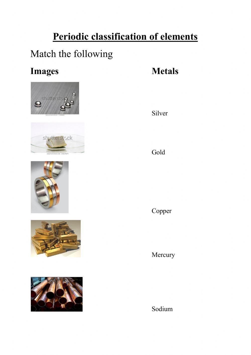 Periodic classification of elements